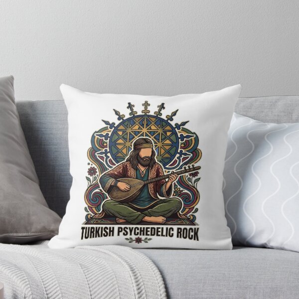 Item preview, Turkish Psychedelic Rock - Retro Anatolian Folk & Saz Player Vintage Design designed and sold by TontikDesign.