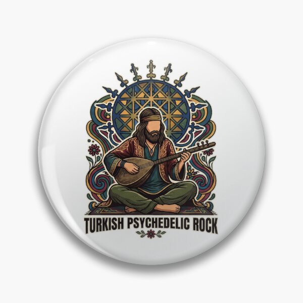 Item preview, Turkish Psychedelic Rock - Retro Anatolian Folk & Saz Player Vintage Design designed and sold by TontikDesign.