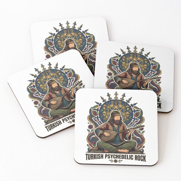 Item preview, Turkish Psychedelic Rock - Retro Anatolian Folk & Saz Player Vintage Design designed and sold by TontikDesign.