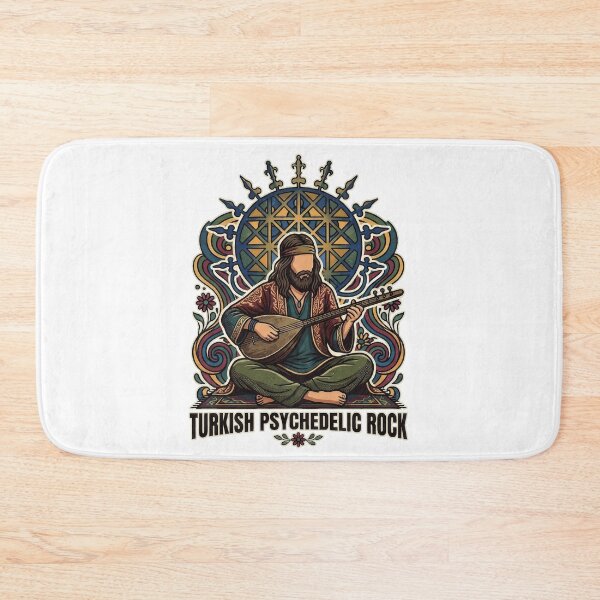Item preview, Turkish Psychedelic Rock - Retro Anatolian Folk & Saz Player Vintage Design designed and sold by TontikDesign.
