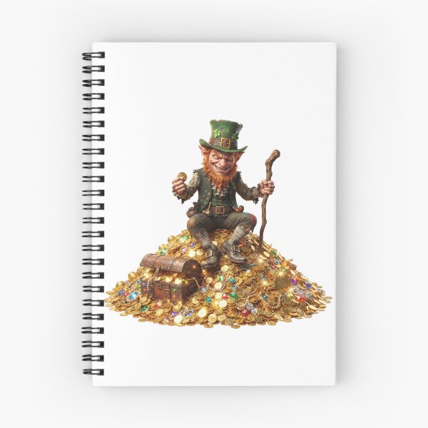 Item preview, Evil Leprechaun - Scary Leprechaun Hoarding Gold Coins designed and sold by royalflush664.