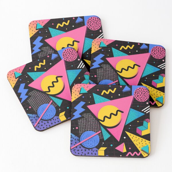 Item preview, Neon Memphis Pattern | Retro Synthwave Geometric Abstract Design designed and sold by lavanya11.