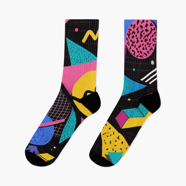 Item preview, Neon Memphis Pattern | Retro Synthwave Geometric Abstract Design designed and sold by lavanya11.