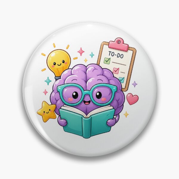 Item preview, Cute Brain Reading Sticker | ADHD Learning, Productivity, Study Motivation & Kawaii Book Lover Design designed and sold by Pixanova.