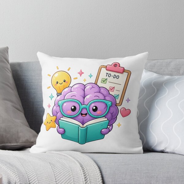 Item preview, Cute Brain Reading Sticker | ADHD Learning, Productivity, Study Motivation & Kawaii Book Lover Design designed and sold by Pixanova.