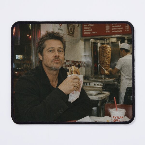 Item preview, Brad Pitt Eating Kebab in Local Shop designed and sold by Late Theory.