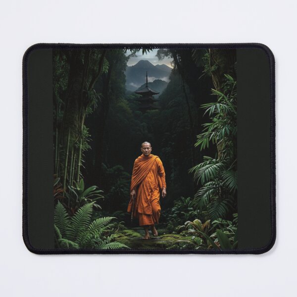 Item preview, Buddhist monk in sacred jungle designed and sold by PASSION AND FUN WORLD .