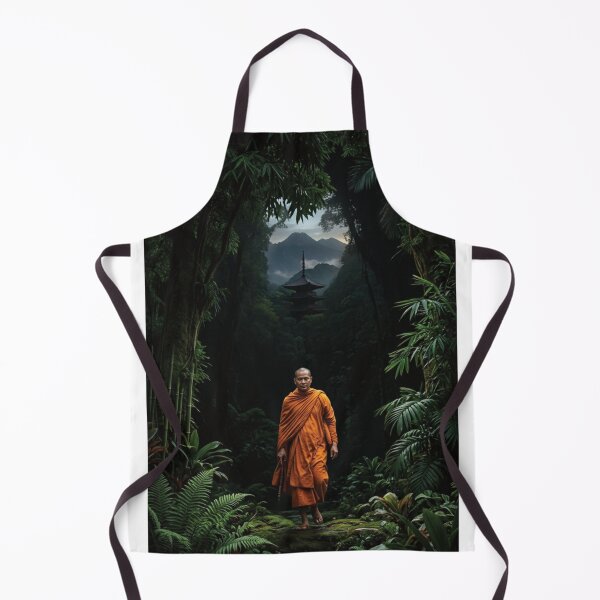 Item preview, Buddhist monk in sacred jungle designed and sold by PASSION AND FUN WORLD .