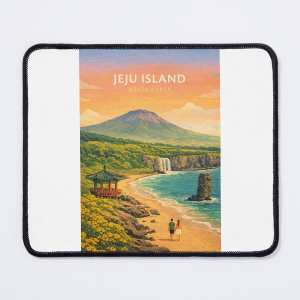 Item preview, Jeju Island Hallasan Coastline and Jeongbang Falls South Korea designed and sold by Places On Earth.