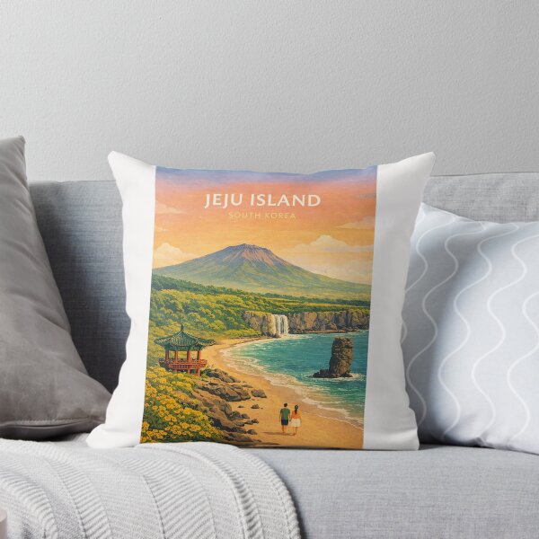 Item preview, Jeju Island Hallasan Coastline and Jeongbang Falls South Korea designed and sold by Places On Earth.