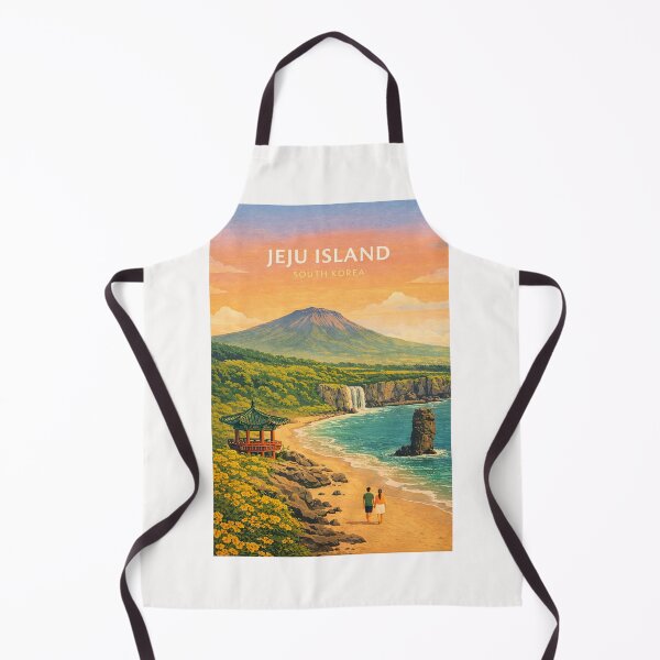 Item preview, Jeju Island Hallasan Coastline and Jeongbang Falls South Korea designed and sold by Places On Earth.