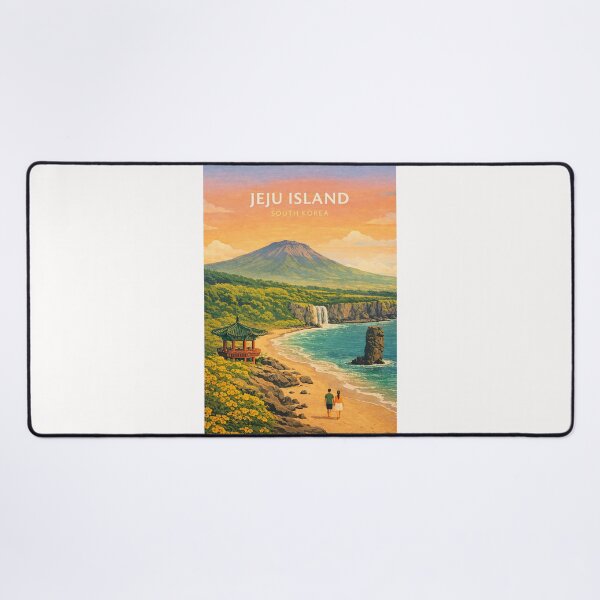 Item preview, Jeju Island Hallasan Coastline and Jeongbang Falls South Korea designed and sold by Places On Earth.