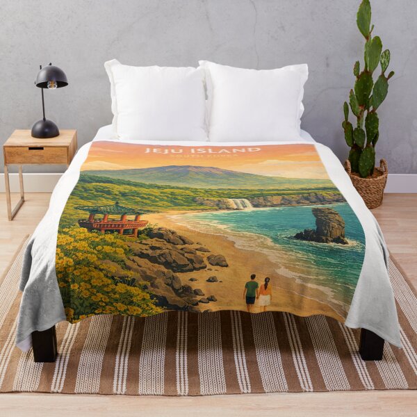 Item preview, Jeju Island Hallasan Coastline and Jeongbang Falls South Korea designed and sold by Places On Earth.