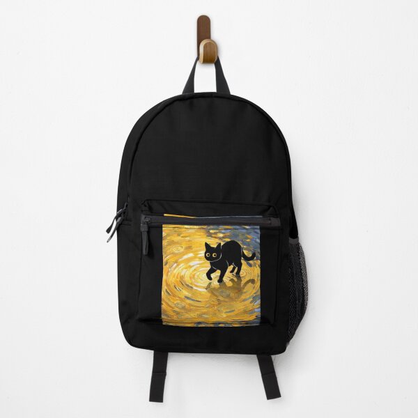 Item preview, Starry Night Black Cat Walking on Water designed and sold by PurrfectHome.