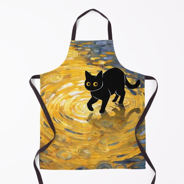 Item preview, Starry Night Black Cat Walking on Water  designed and sold by PurrfectHome.