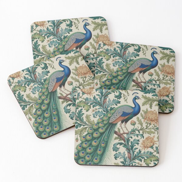 Item preview, William Morris Peacock Pattern | Arts & Crafts Botanical Textile | Vintage English Wallpaper Style Decorative Art designed and sold by Tamas Das.