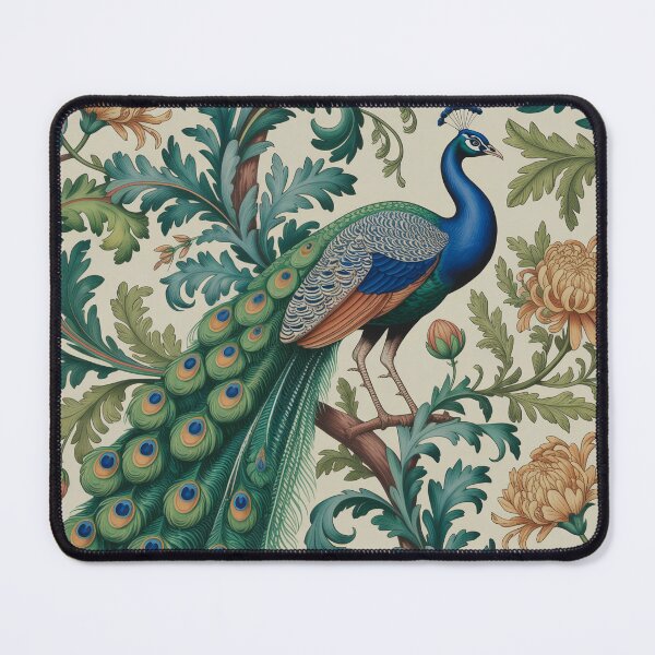 Item preview, William Morris Peacock Pattern | Arts & Crafts Botanical Textile | Vintage English Wallpaper Style Decorative Art designed and sold by Tamas Das.