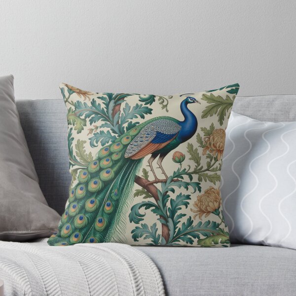 Item preview, William Morris Peacock Pattern | Arts & Crafts Botanical Textile | Vintage English Wallpaper Style Decorative Art designed and sold by Tamas Das.