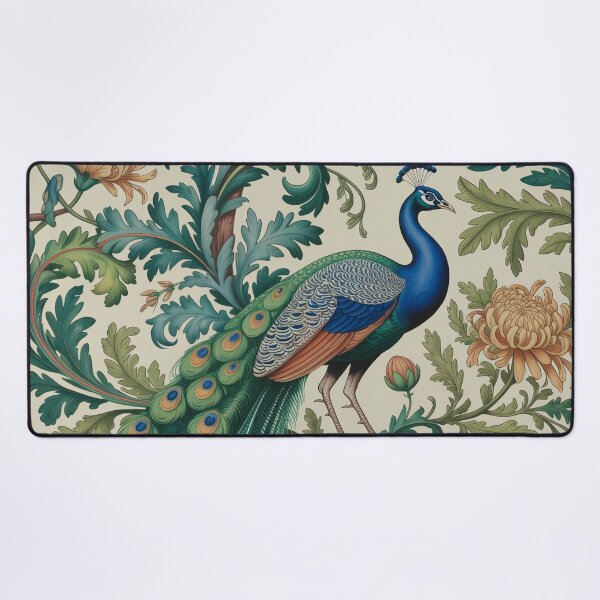 Item preview, William Morris Peacock Pattern | Arts & Crafts Botanical Textile | Vintage English Wallpaper Style Decorative Art designed and sold by Tamas Das.
