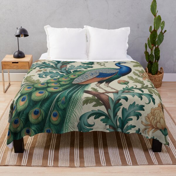 Item preview, William Morris Peacock Pattern | Arts & Crafts Botanical Textile | Vintage English Wallpaper Style Decorative Art designed and sold by Tamas Das.