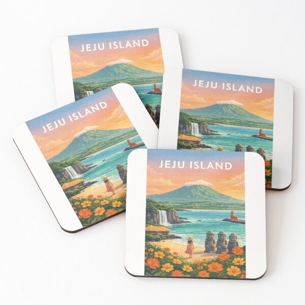 Item preview, Jeju Island Hallasan Seongsan Ilchulbong Dol Hareubang Coastal Landscape South Korea designed and sold by Places On Earth.