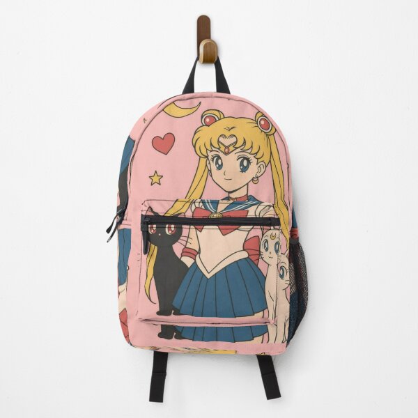 Item preview, Vintage 90s Anime Heroine & Magical Cats - Retro Kawaii Pastel Art Print designed and sold by William Cano.