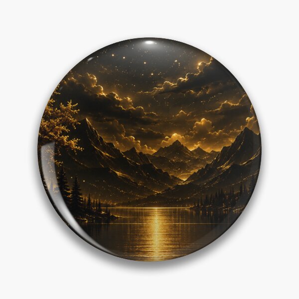 Item preview, Golden Moon | Celestial Night Sky Design designed and sold by VasiArtLab.