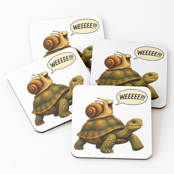 Item preview, Snail Riding Turtle "Weeeee" designed and sold by Mystichaze.