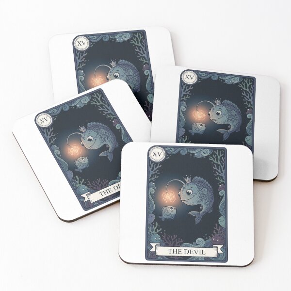 Item preview, Anglerfish Devil Tarot Card Ocean Art designed and sold by SMARTKIT  DESIGNAGENCY.
