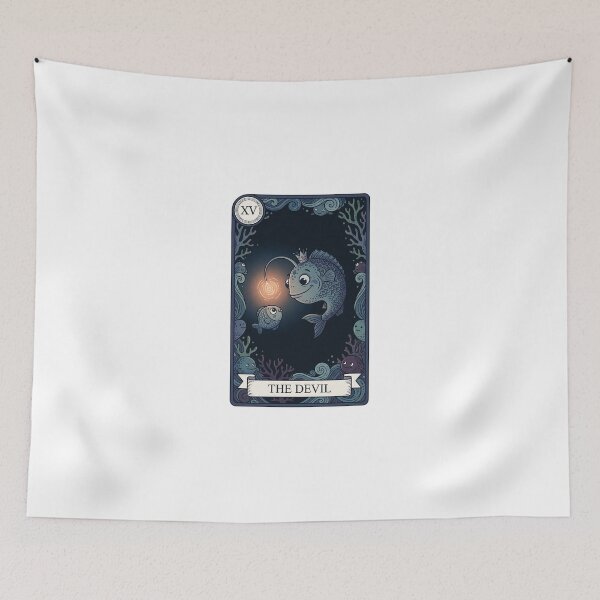 Item preview, Anglerfish Devil Tarot Card Ocean Art designed and sold by SMARTKIT  DESIGNAGENCY.
