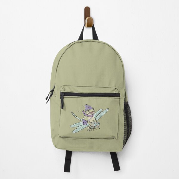 Item preview, Frog on Dragonfly Cute Cottagecore Goblincore Toad Illustration designed and sold by LeshanArt.