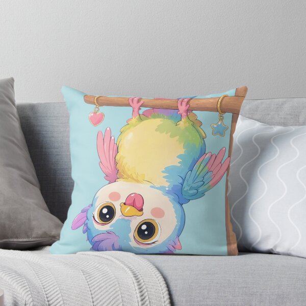 Item preview, ​Cute Rainbow Bird Hanging Upside Down designed and sold by jo-e-basta.
