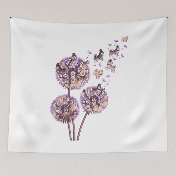 Item preview, Pomsky Dandelion Flower Dog Lover designed and sold by dian-rody-crest.