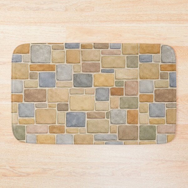 Item preview, Stone wall multicolour print designed and sold by KLflorals.
