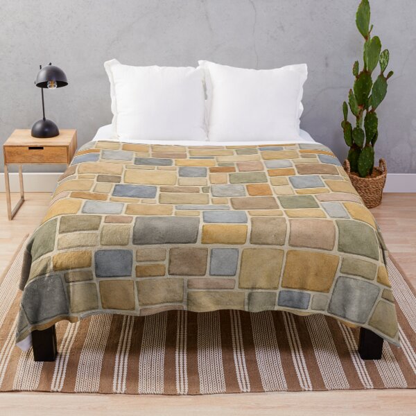 Item preview, Stone wall multicolour print designed and sold by KLflorals.