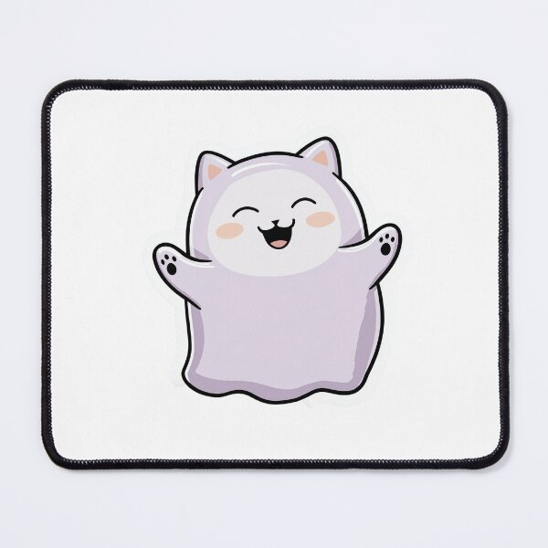 Item preview, Cute Ghost Cat Kawaii Spooky Kitty designed and sold by StickerMan17.