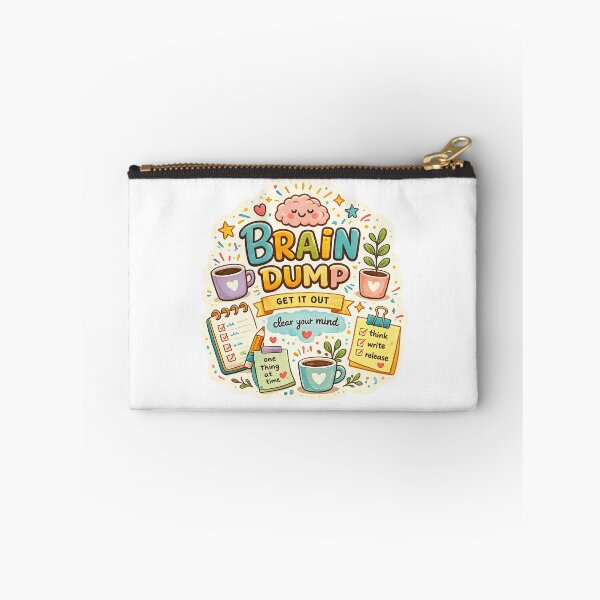 Item preview, Brain Dump ADHD | Cute Mental Health Planner | Neurodivergent Productivity | Executive Function | Cozy Coffee & Stationery Art designed and sold by Pixanova.