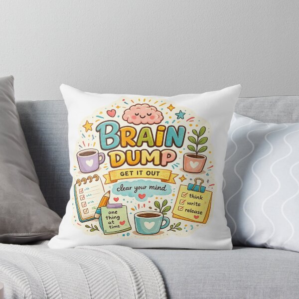 Item preview, Brain Dump ADHD | Cute Mental Health Planner | Neurodivergent Productivity | Executive Function | Cozy Coffee & Stationery Art designed and sold by Pixanova.
