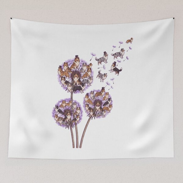 Item preview, Shetland Sheepdog Dandelion Flower Dog Lover designed and sold by dian-rody-crest.