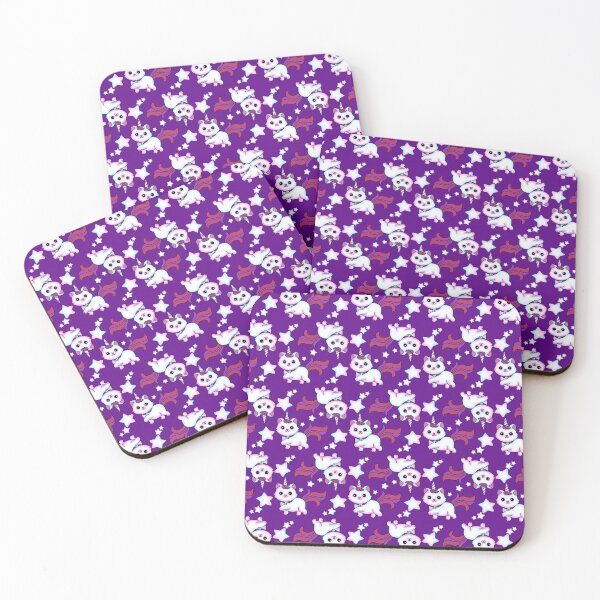 Item preview, Magical Kittycorn & Star Seamless Pattern designed and sold by dotdotsmilecreative.