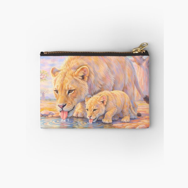 Item preview, Lion Mom and Cub Drinking Water  designed and sold by m-y-A-I-A-R-T-.