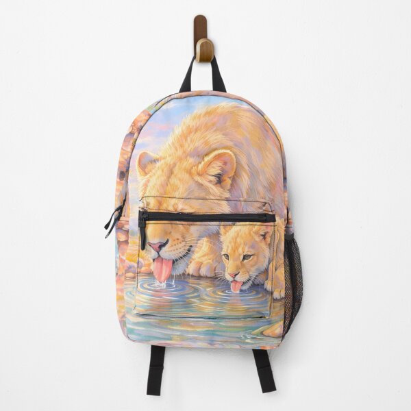 Item preview, Lion Mom and Cub Drinking Water designed and sold by M-Y-A-R-T-.