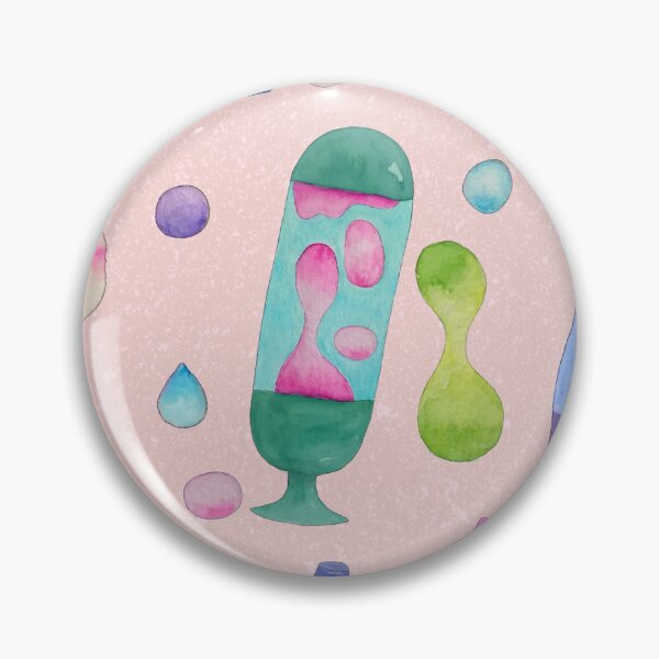 Item preview, Groovy Watercolor Lava Lamps Pattern in Pink designed and sold by Sukilopi.
