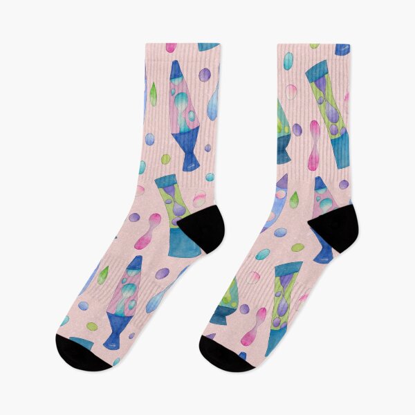 Item preview, Groovy Watercolor Lava Lamps Pattern in Pink designed and sold by Sukilopi.