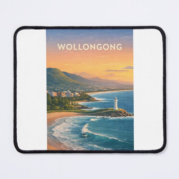Item preview, Wollongong New South Wales Coastline with Flagstaff Point and Pacific Ocean designed and sold by Aryabek.