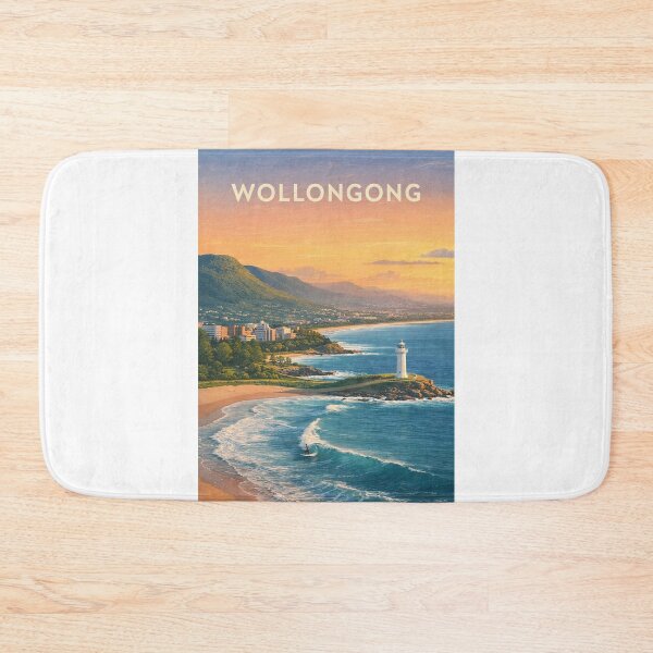 Item preview, Wollongong New South Wales Coastline with Flagstaff Point and Pacific Ocean designed and sold by Aryabek.