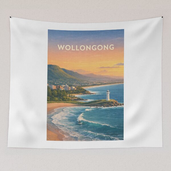 Item preview, Wollongong New South Wales Coastline with Flagstaff Point and Pacific Ocean designed and sold by Aryabek.