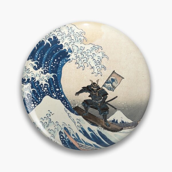 Item preview, Surfer samurai on the Great Wave off Kanagawa designed and sold by DeltaBOX.
