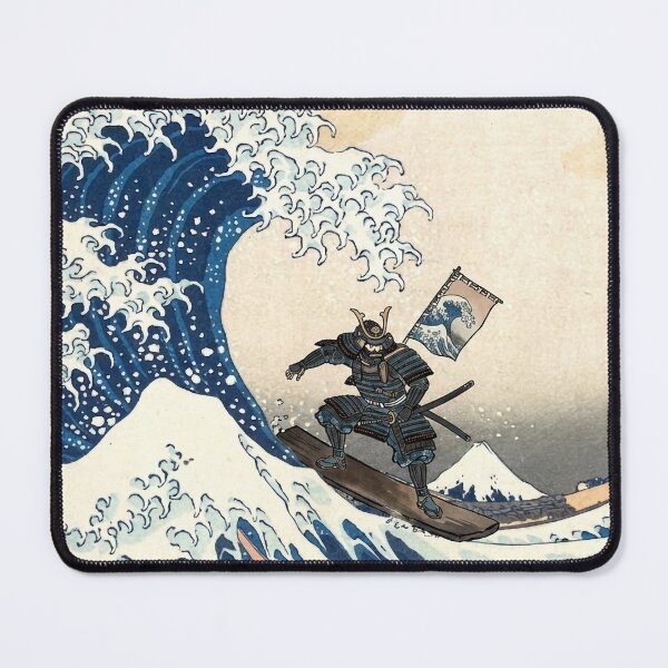 Item preview, Surfer samurai on the Great Wave off Kanagawa designed and sold by DeltaBOX.