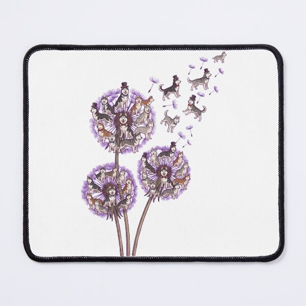 Item preview, Siberian Husky Dandelion Flower Dog Lover designed and sold by dian-rody-crest.